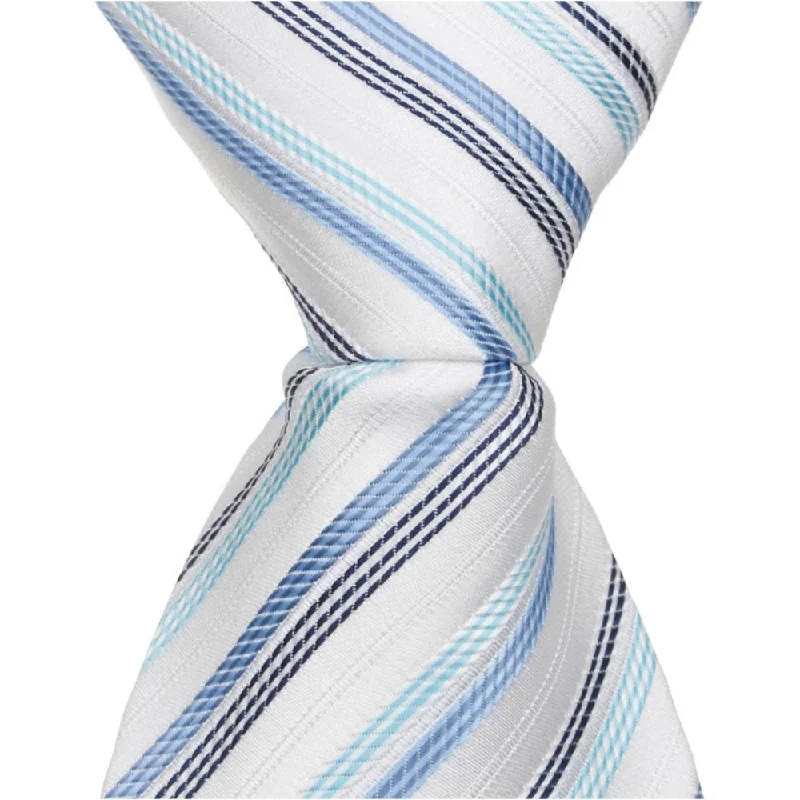 CL47 - White with Multi Blue Stripe - Standard Width