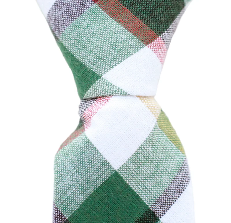 G3 - Green Plaid Cotton - Varied Widths