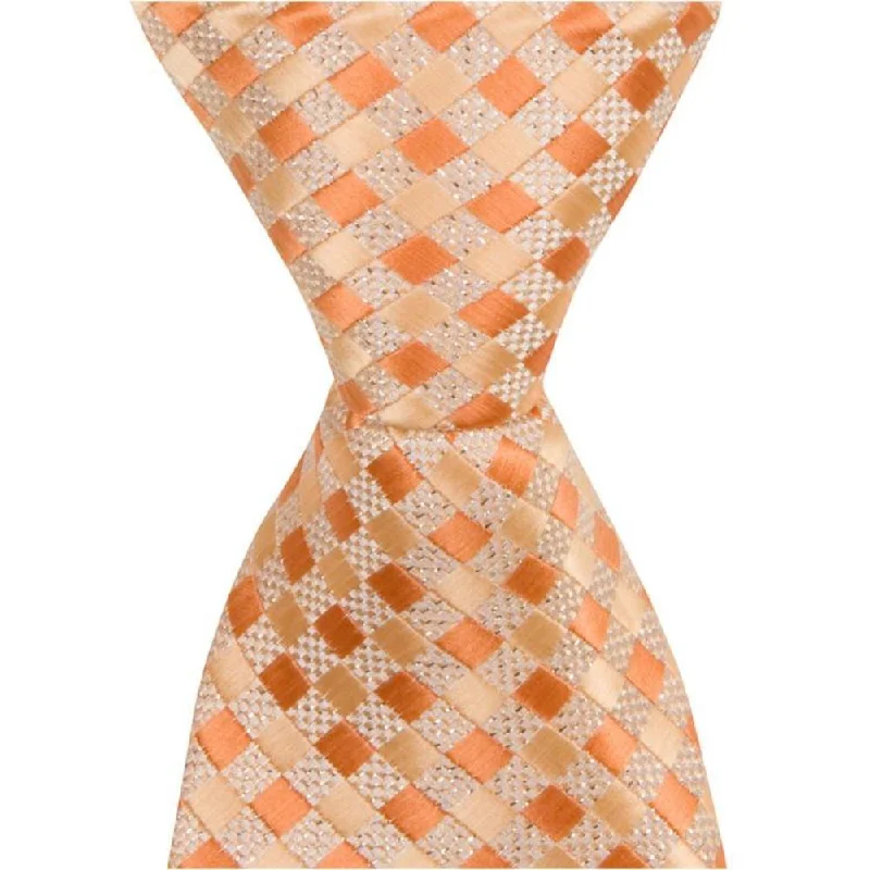 O4 - Orange/Silver Gingham - Standard Width