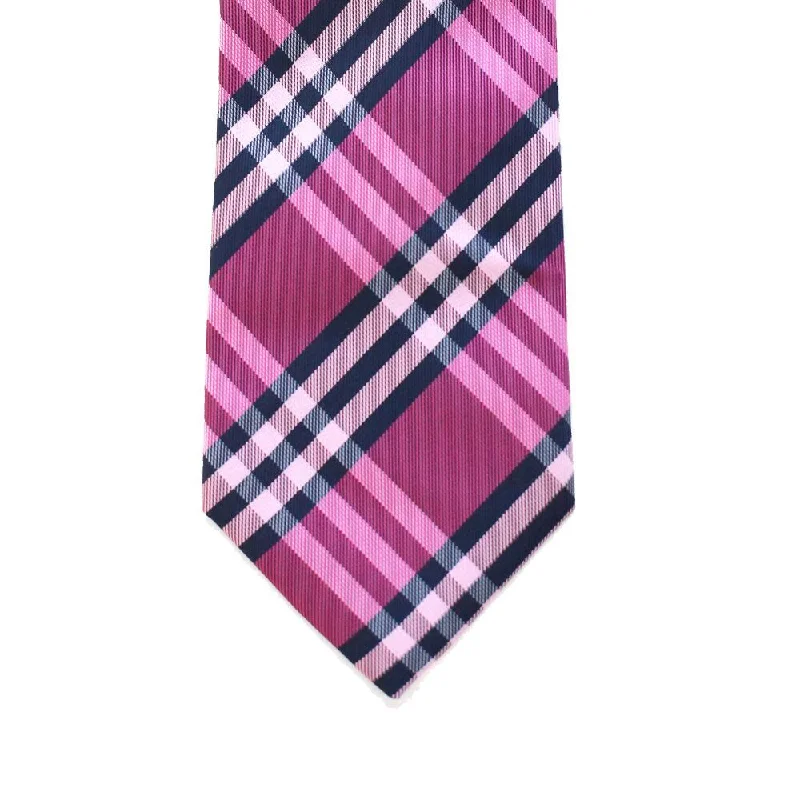 WF14 - Magenta Large Plaid Standard Width Necktie