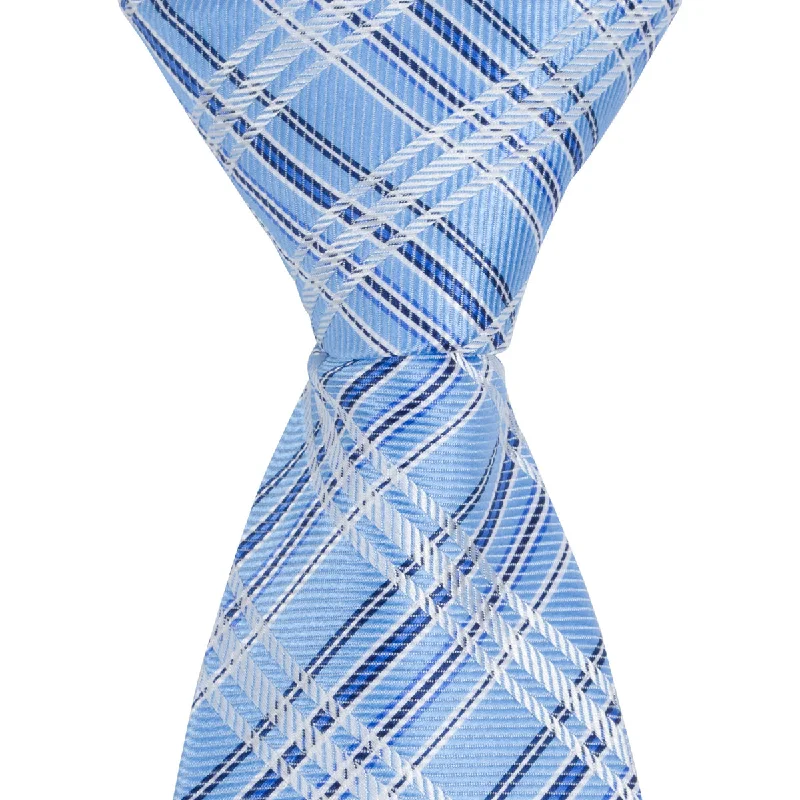 XB32 - Light Blue Plaid - Varied Widths