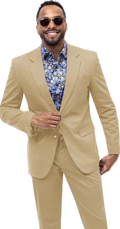 Men Solid Blazer CHJ01  - Khaki