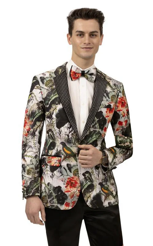 EJ Samuel Men Blazer J132C-Flowers