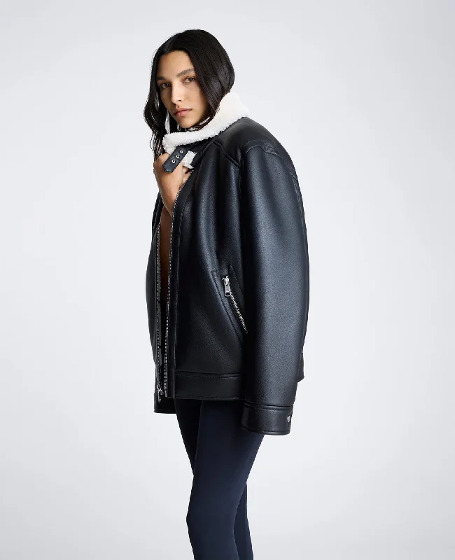 Faux Shearling Moto Jacket