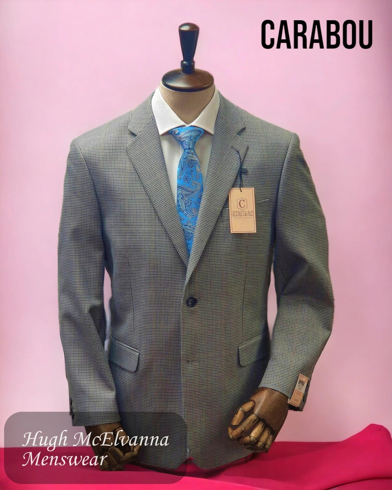 Mens Grey Check Blazer by Carabou Style: Heritage