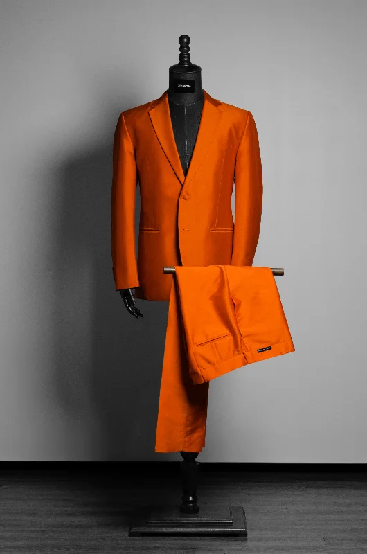 Orange Silk Suit