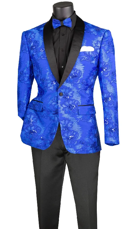 Vinci Sport Coat BSF-13-Royal Blue