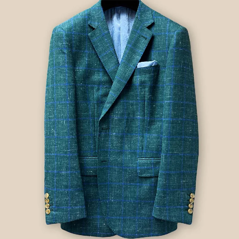 Westwood Hart Dark Green with Blue Windowpane Sport Coat