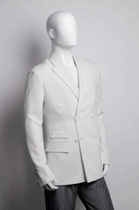 White Double-Breasted  Suit Jacket