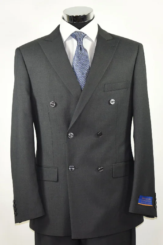 Berragamo "Napoli" Charcoal Double-Breasted Suit