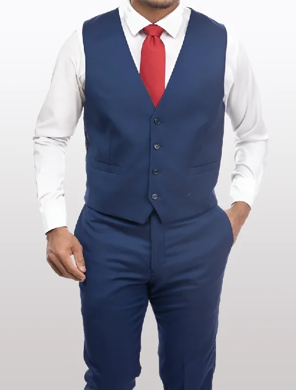 Blue Men's Slim-Fit Suit Separates Vest by Karako's Suits