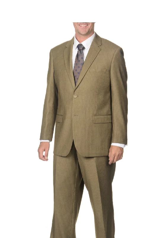 Caravelli Tan Pinstripe Suit