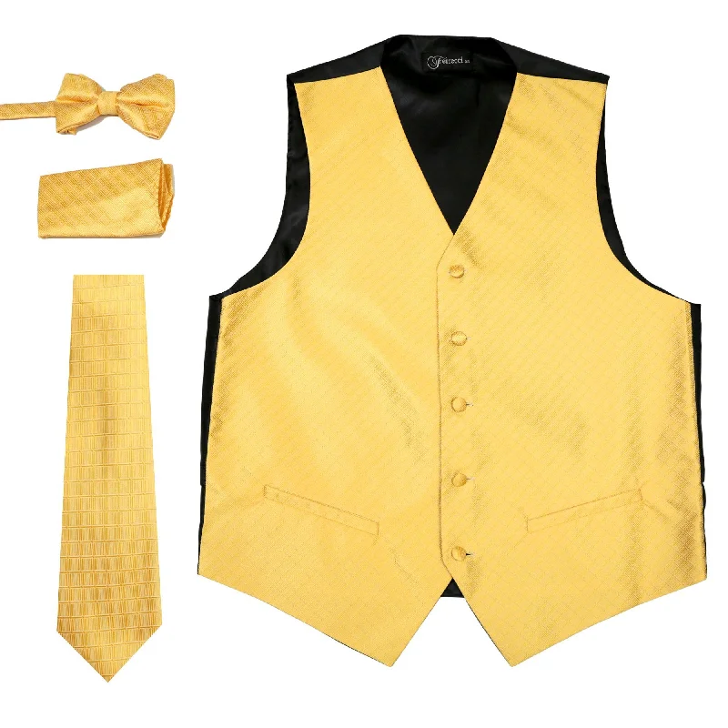 Ferrecci Mens 300-33 Yellow Diamond Vest Set