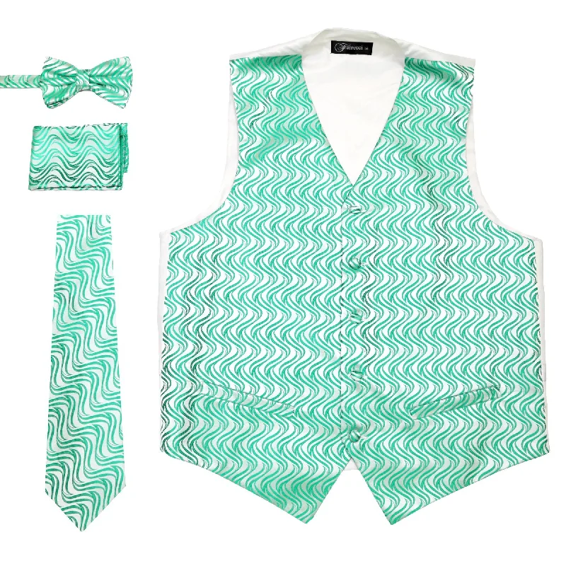 Ferrecci Mens PV150 - Green/White Vest Set