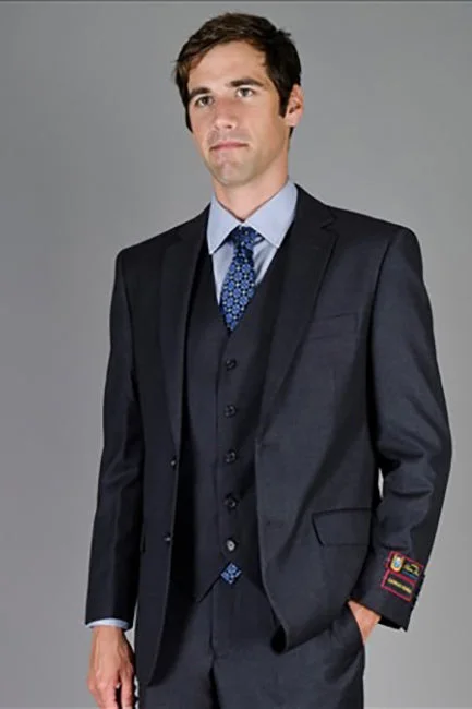 Giorgio Fiorelli Solid Charcoal Suit