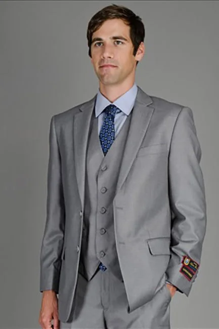 Giorgio Fiorelli Solid Grey Suit