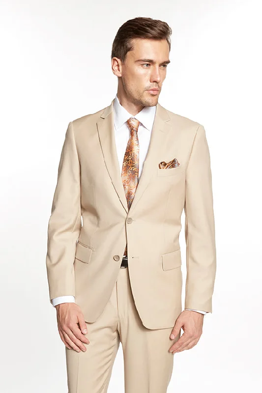 Mantoni New Solid Beige Suit