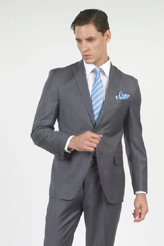 Mantoni Solid Grey Suit