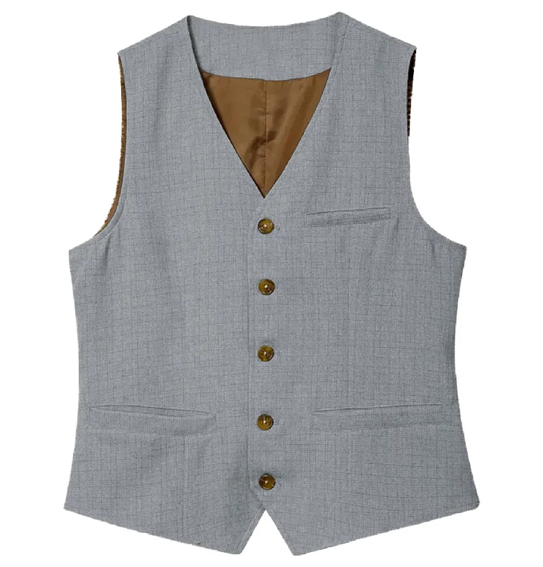 Men's Linen V Neck Vest Casual Summer Fashion Waistcoat