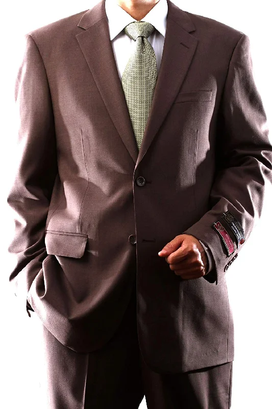 Montefino Solid Brown Suit