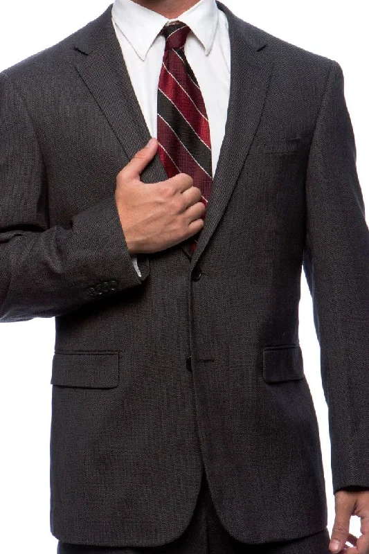 Prontomoda Birdseye Charcoal Suit