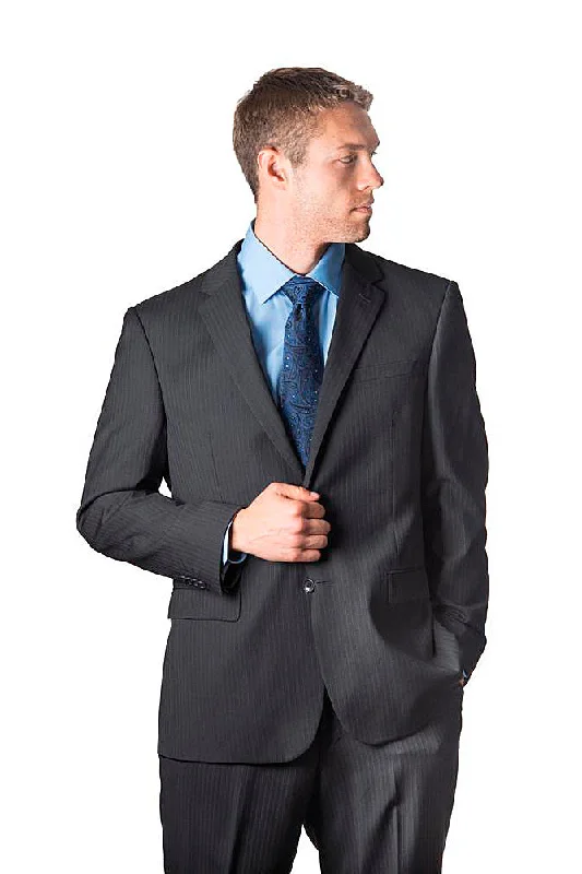 Prontomoda Charcoal Stripe Suit