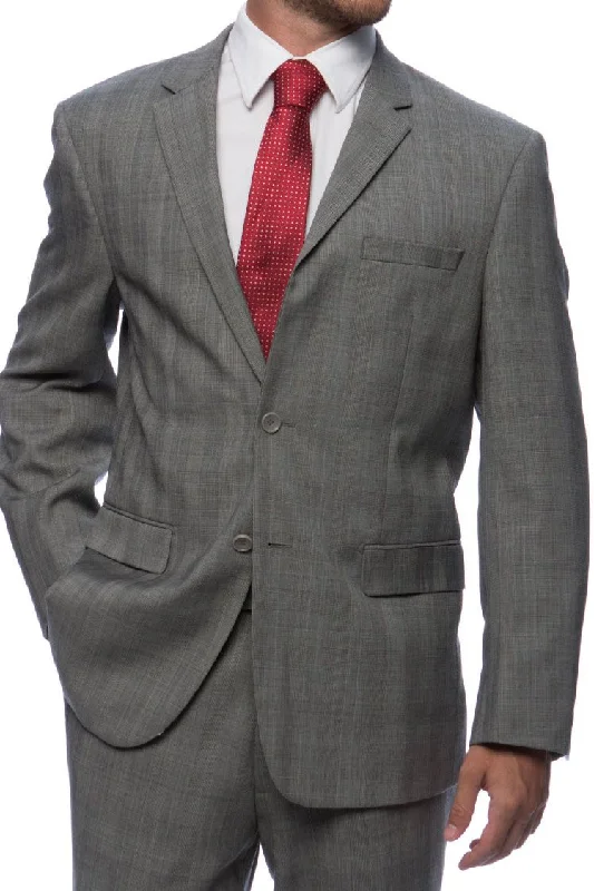 Prontomoda Glen Plaid Grey Suit