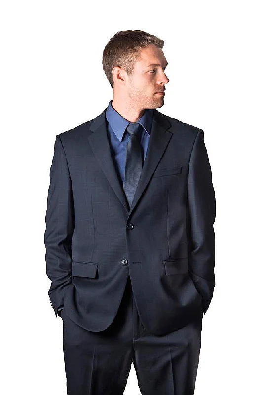 Prontomoda Glen Plaid Navy Suit