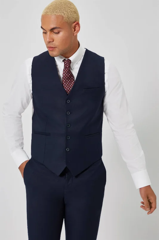 Wilson Slim Fit Navy Waistcoat - ARCHIVE