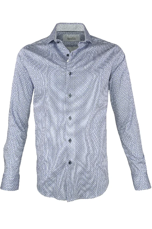 7 Downie St. Shirt - Geometric Blue & Navy