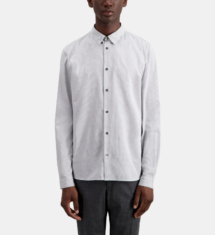 Cotton Shirt With Micro Checks