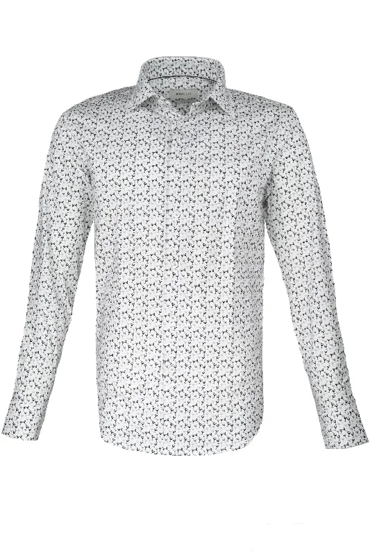 Bugatchi OoohCotton® Shirt - White Martini