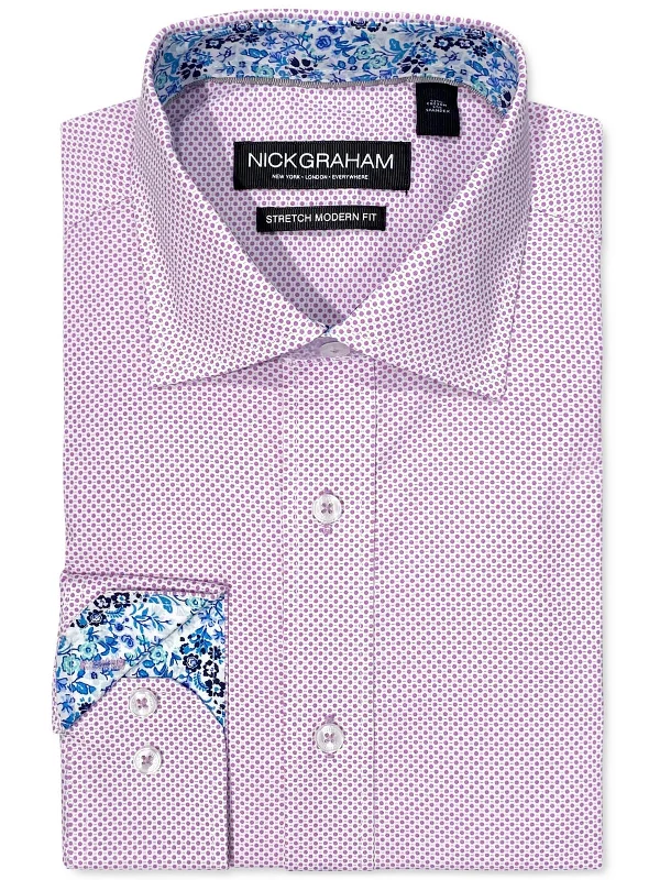 Mens Polka Dot Cotton Dress Shirt