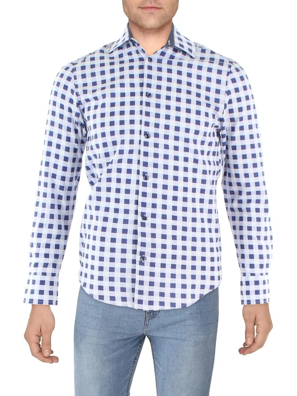 Mens Slim Fit Performance Button-Down Shirt