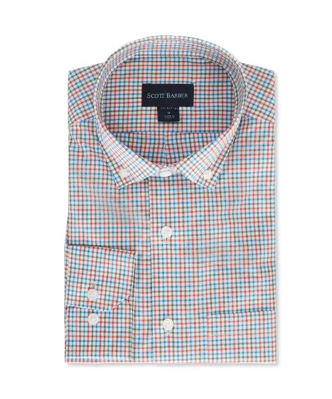 Multi Tattersall Poplin, Spice