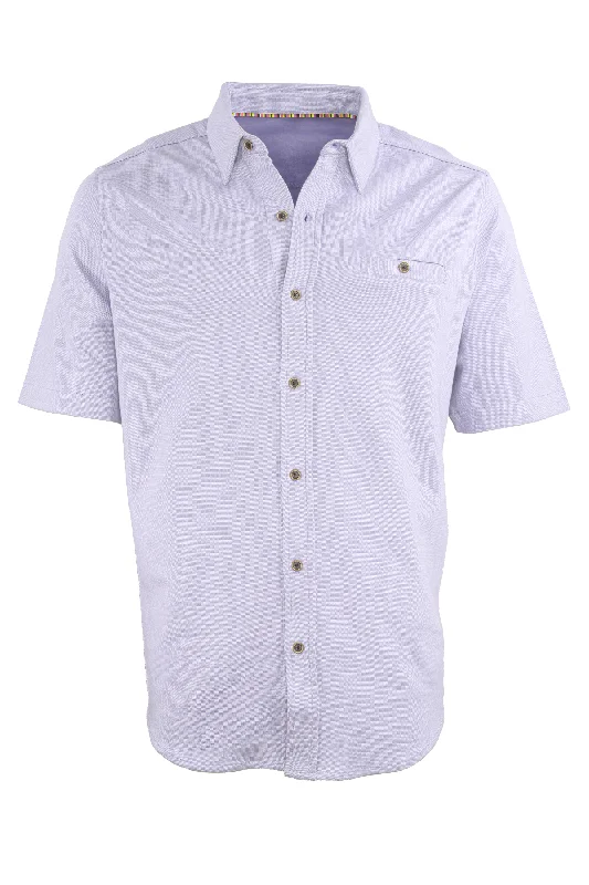 Nicoby Hampton Pique Short Sleeve Shirt Purple