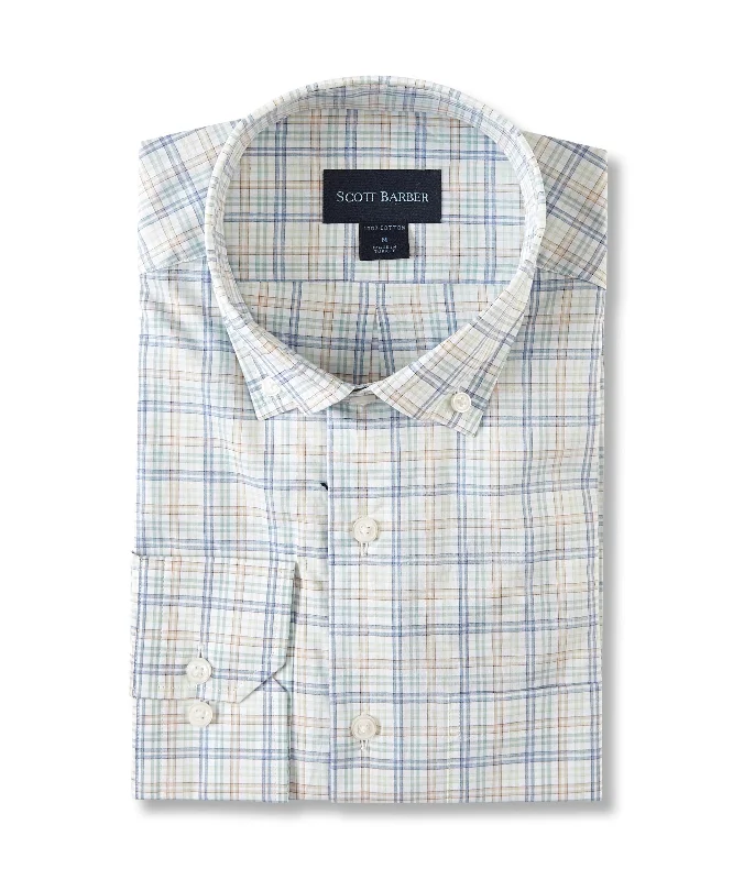 Organic Cotton Check, Sage