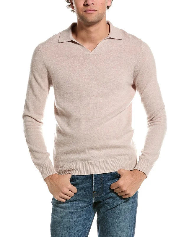 Reiss Swifts Merino Wool Open Collar Top