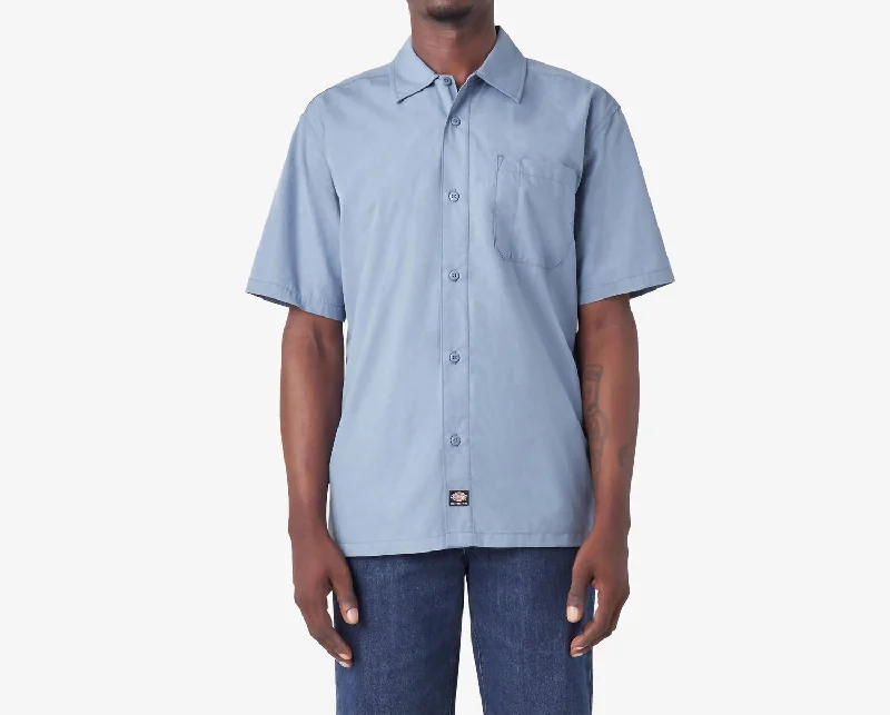 Skateboarding Waynesboro Shirt In Coronet Blue Chambray