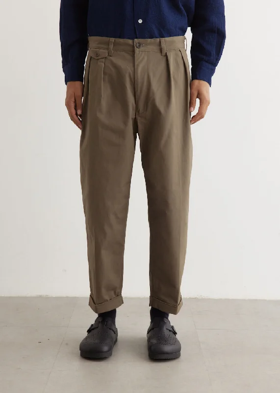 2 Pleats Twill Pants