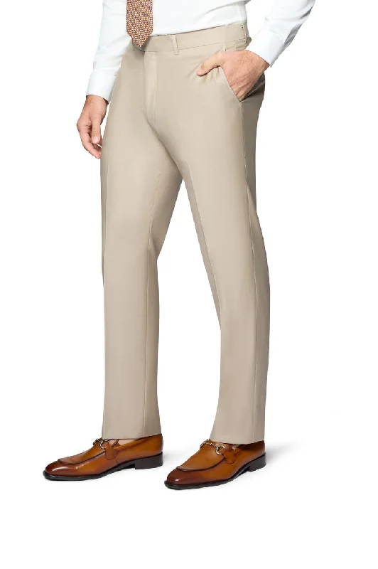 Berragamo Elegant Modern Fit Pants - Tan