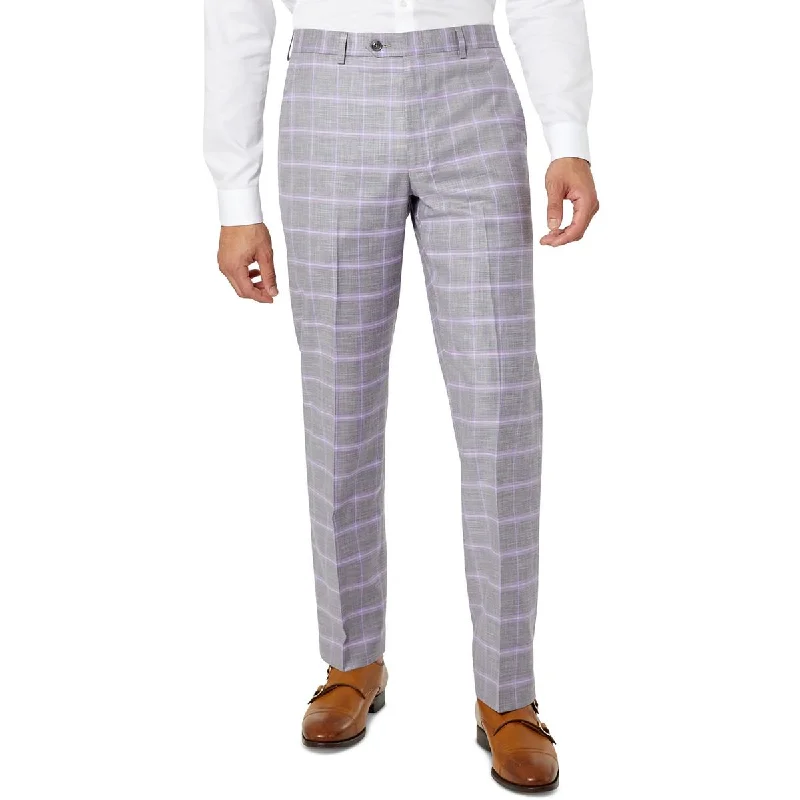 Mens Classic Fit Pattern Suit Pants