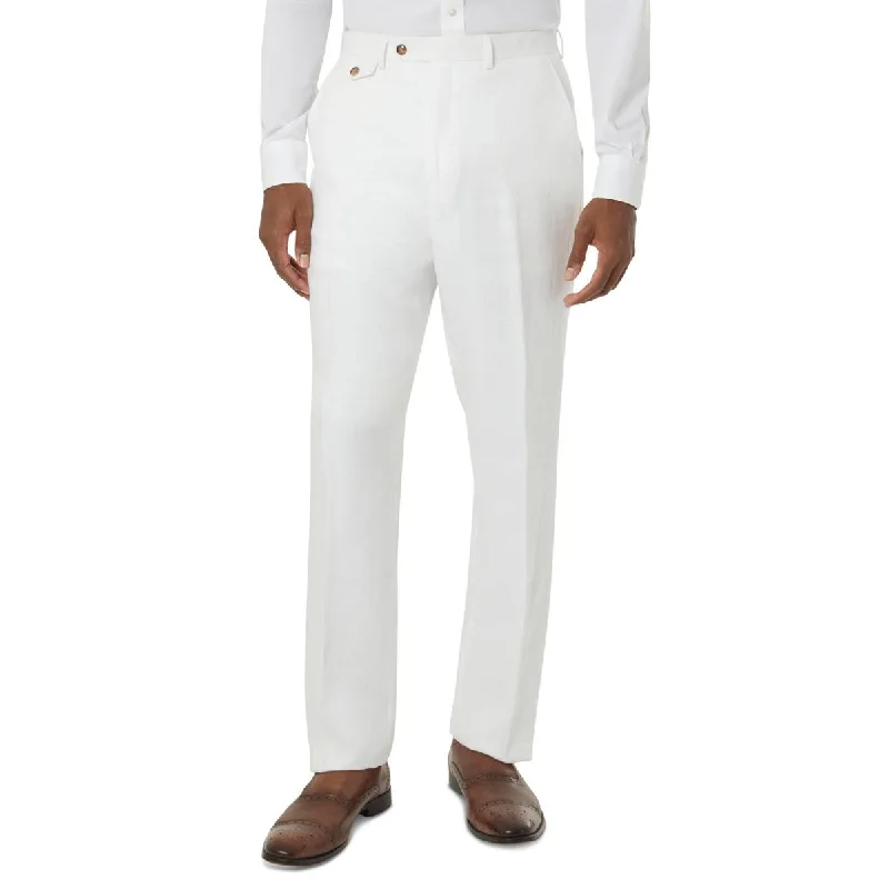 Mens Linen Classic Fit Suit Pants