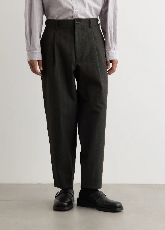 Stripe Pleated Trousers