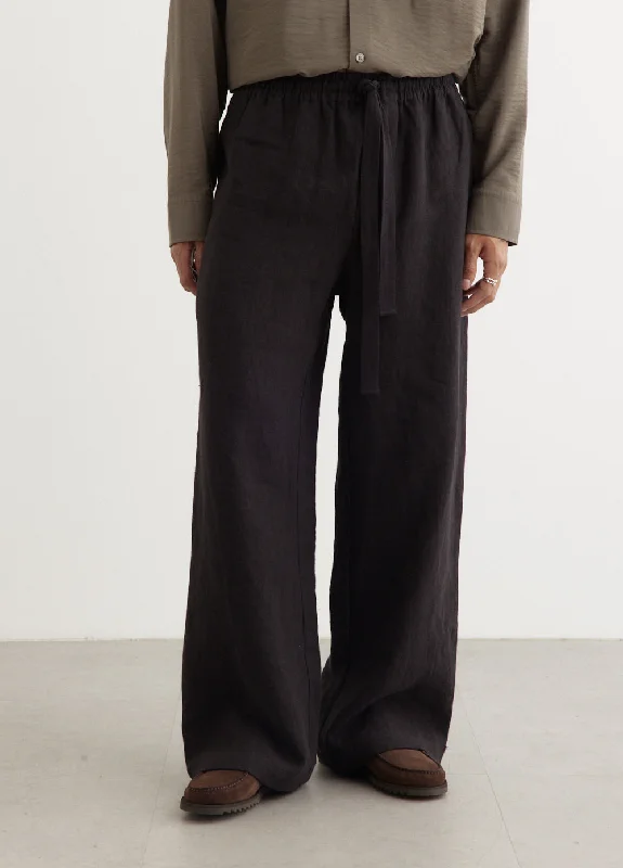 Wide Leg Linen Trousers